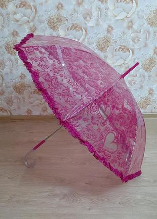 Свадебный зонт трость, зонтик для невесты5 фото