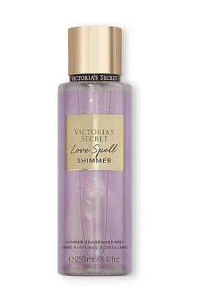 Парфумований спрей із шимером victoria's secret love spell shimmer fragrance mist