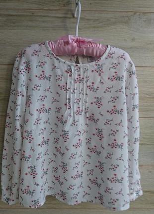 Туника primark рубашка 7-8л блуза цветочный принт1 фото