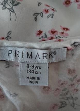 Туника primark рубашка 7-8л блуза цветочный принт5 фото
