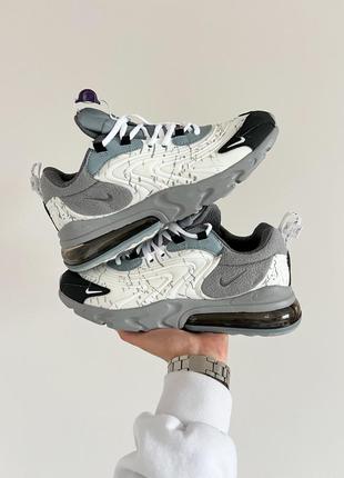 Классные мужские кроссовки nike air max 270 x travis scott grey white серые3 фото