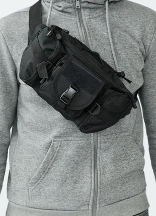 Набір! якісна тактична сумка через плече + тактичний ліхтар4 фото