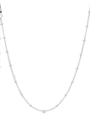 Оригинал пандора оригинальное серебряное колье кулон ожерелье подвеска цепочка 397210 серебро цепь с шариками сферами шар сфера с биркой новое