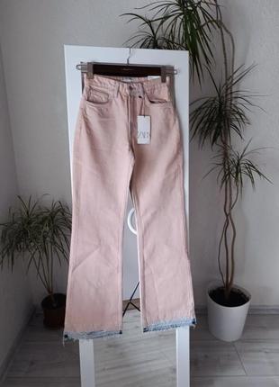 Джинси bootcut fit від zara, широкі джинси зара1 фото