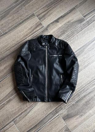 Zara men biker leather jacket mens