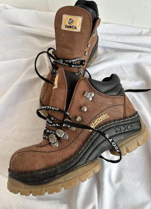 Винтажные ботинки боты на платформе зимние осенние винтаж5 фото