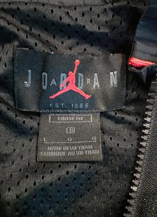 Оригінальний jordan black/gym red flight warm up jacket5 фото