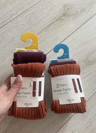Колготки рубчик primark іспанія ціна за 2 шт