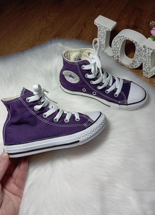 Кеди  конверси фіолетові converse all star устілка 19 см стан нових