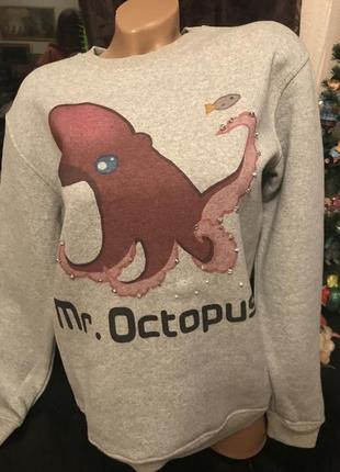 Свитшот с принтом осьминог