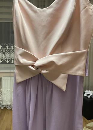 Лавандовое длинное платье / платье макси