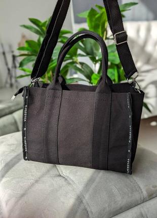 Сумка шопер marc jacobs tote bag міні текстиль5 фото