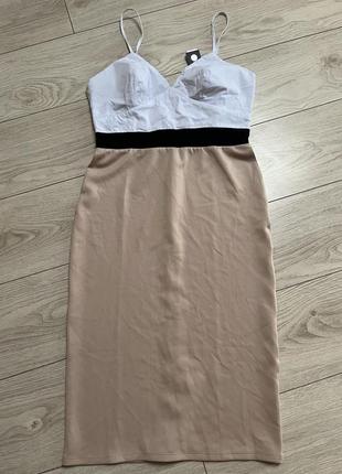 Сукня корсетна корсет по фігурі міді плаття нарядне