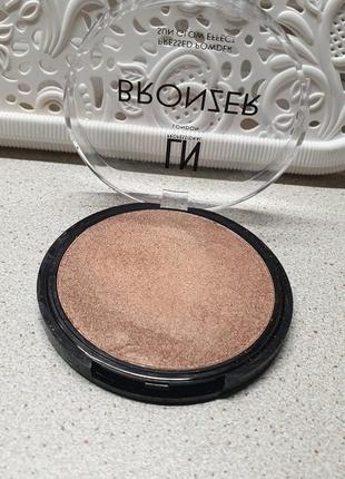 Ln professional make up bronzer press powder sun glow effect бронзер для обличчя