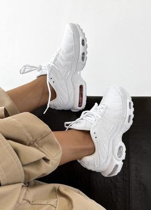 Найк аір тн плюс біді кросівки шкіряні nikeair max tn plus white