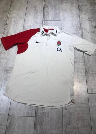 Винтажная футбольная футболка поло nike o2 england1 фото