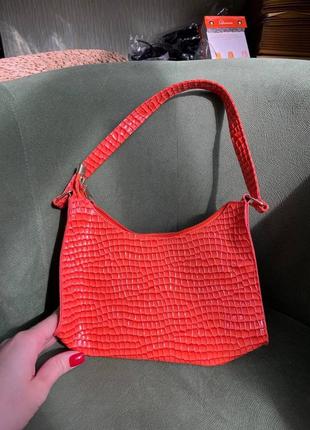 Сумка багет жіноча  нова брак колір помаранчевий