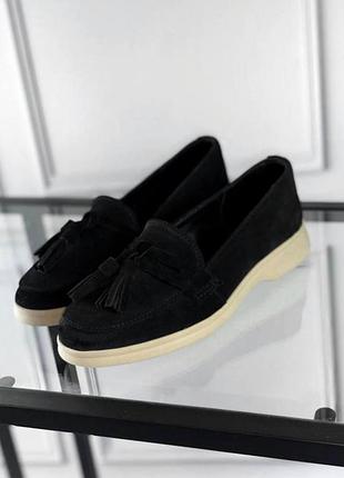 36-41 рр лоферы, туфли натуральная замша/кожа черные, голубые, пудра, бежевые, зеленые