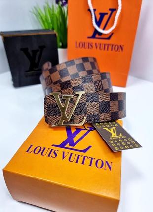 Ремінь в стилі louis vuitton lv луї вітон лв5 фото