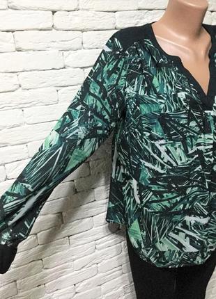 Шифонова блуза, комбінована з двох тканин4 фото