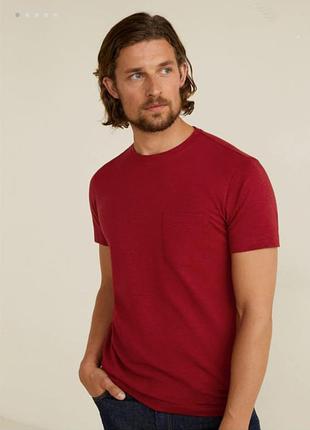 Футболка чоловіча mango бордо та синя