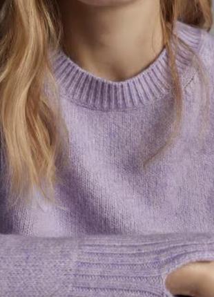 Вовняний светр лавандовий3 фото