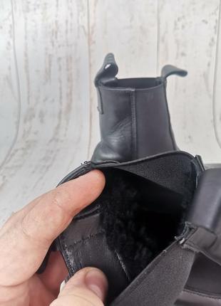 Зимові черевики лофери челисі натуральна шкіра 24,5 см5 фото