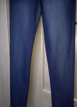 Фірмові нарядні джеггінси джегінси штани зручні джинсові лосини легінси h&m для дівчинки 7-8 років2 фото