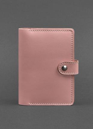 Кожаная обложка для паспорта розовая 3.01 фото