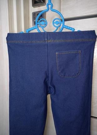 Фірмові нарядні джеггінси джегінси штани зручні джинсові лосини легінси h&m для дівчинки 7-8 років9 фото