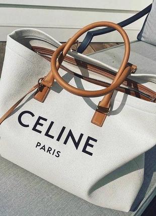 Сумка celine  холст пляж шопер tote 5шт