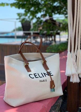 Сумка celine  холст пляж шопер tote 5шт2 фото