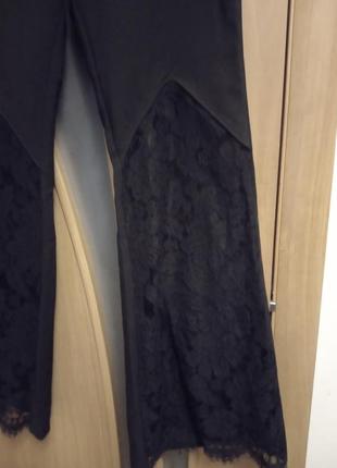 Модные штаны комбинированные гипюром, комплект, размер 16-184 фото