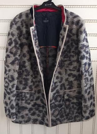 Пальто вовна mandeleine, леопард, р. l-xl3 фото