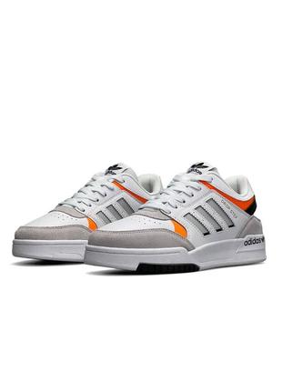 Чоловічі кросівки adidas originals drop step white gray orange
