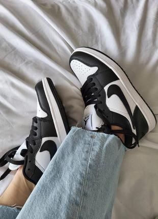 Nike air jordan 1 low black2 фото