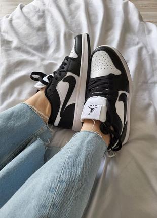 Nike air jordan 1 low black3 фото