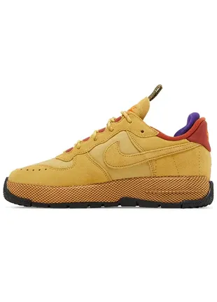 Nike air force 1 wild wheat gold4 фото