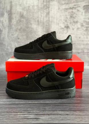 Кросівки кеди в стилі nike air force total black