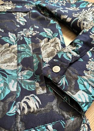 Жакардова куртка по типу джинсовки з квітковим орнаментом asos3 фото