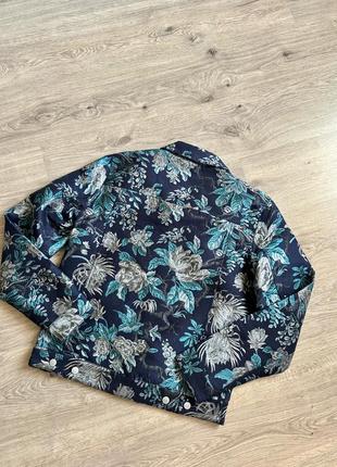 Жакардова куртка по типу джинсовки з квітковим орнаментом asos4 фото
