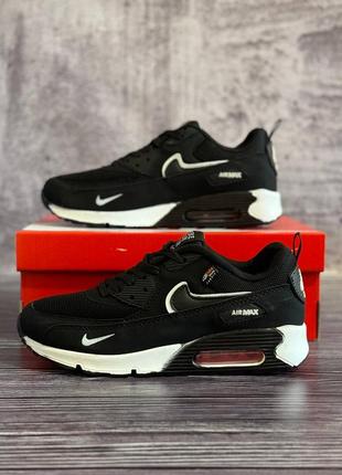 Чоловічі кросівки в стилі nike air max 90 black white