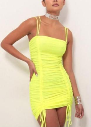 Неоновое шикарное платье oh polly