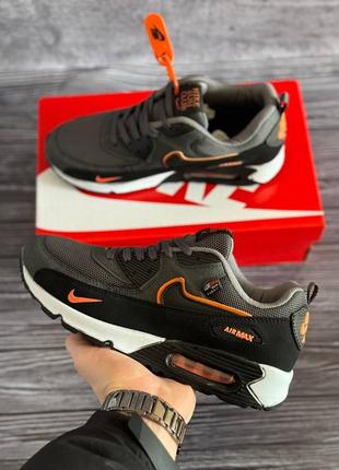 Чоловічі кроси в стилі nike air max 90 silver orange