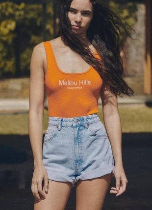 Женские джинсовые шорты мом зара zara 8197/053