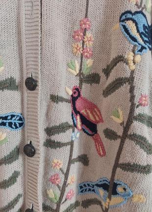 Вінтажний кардиган з вишивкою northern treasures3 фото