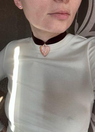 Чокер серце, підвіска серце на шию