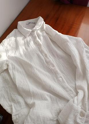 Хлопковая рубашка с оверсайз  жатой отделкой  boa, m8 фото