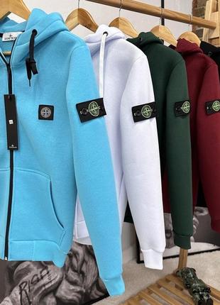 Худі зіп утеплене stone island зима