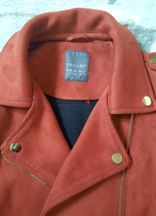 Кирпичная замшевая куртка косуха женская рrimark3 фото